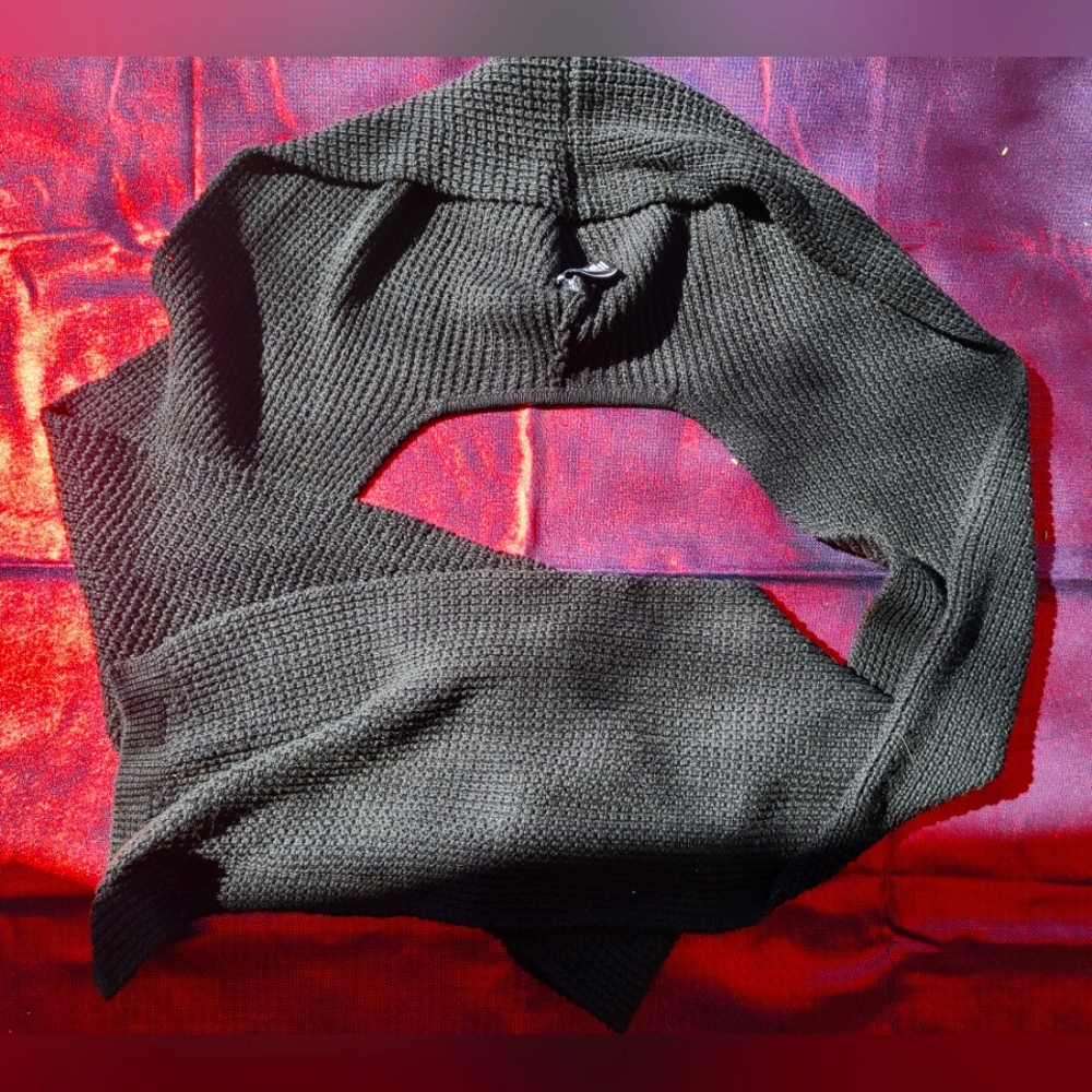KILLSTAR Black Knit Hooded Scarf
